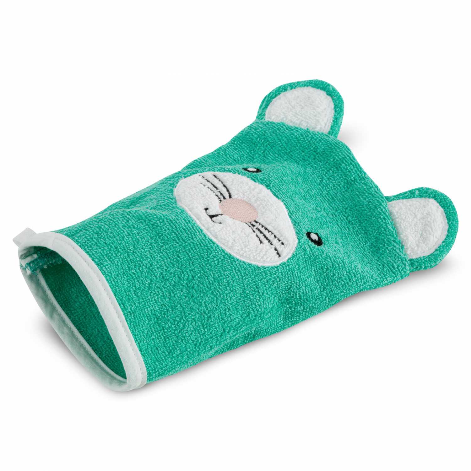 Detský uterák BABY 15x21cm mätový s myškou