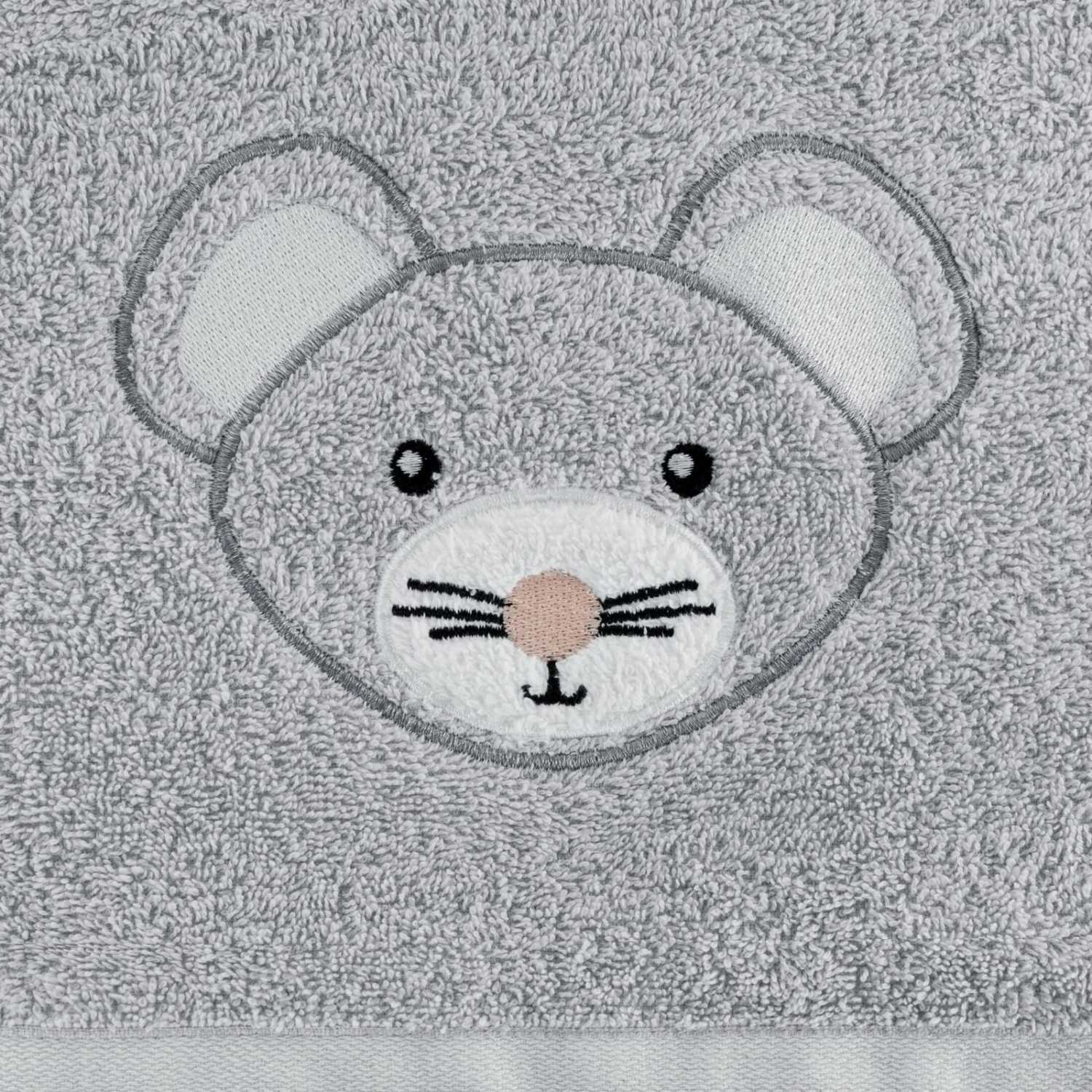Detský uterák BABY 15x21cm strieborný s myškou