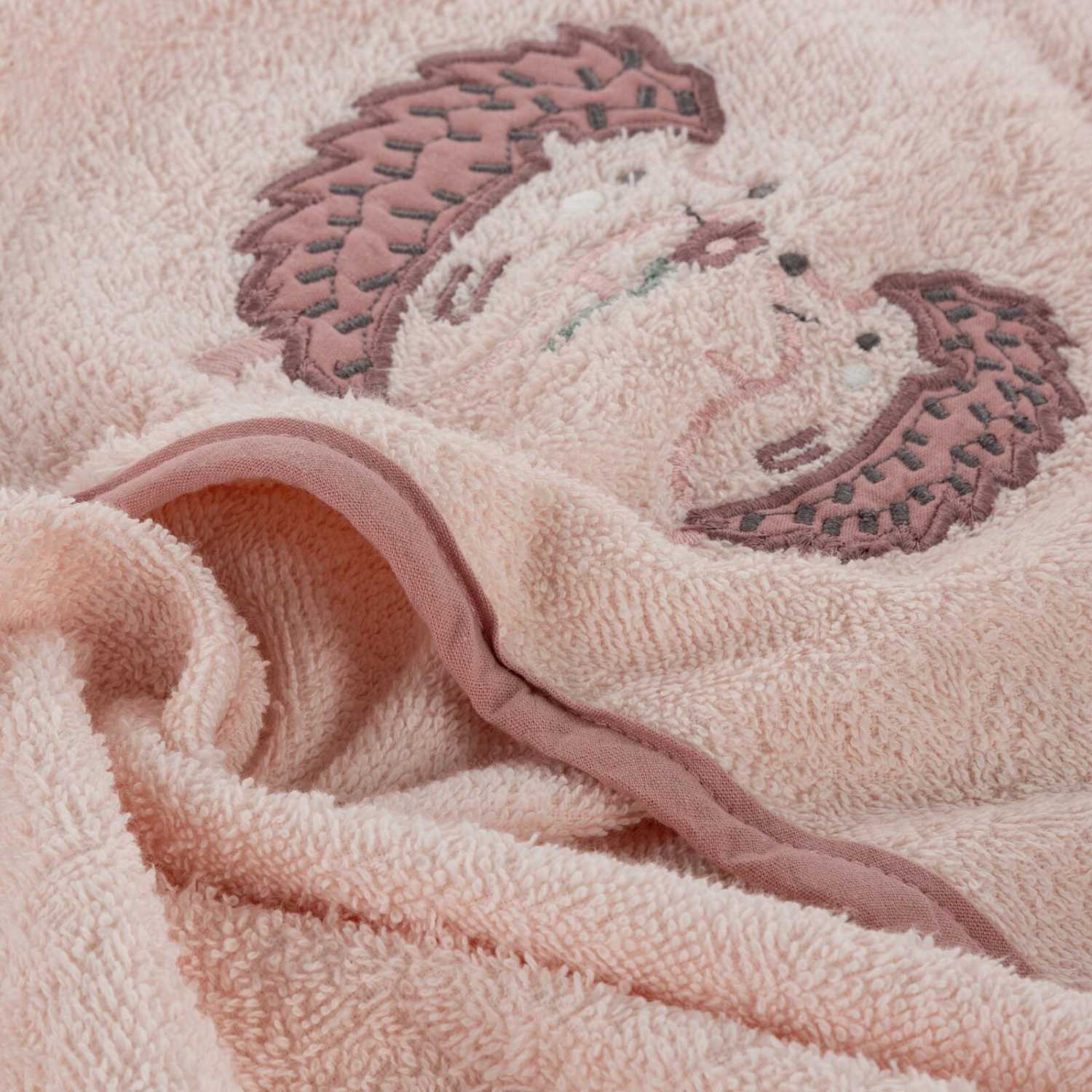 Detský uterák BABY 15x21cm ružový s ježkom