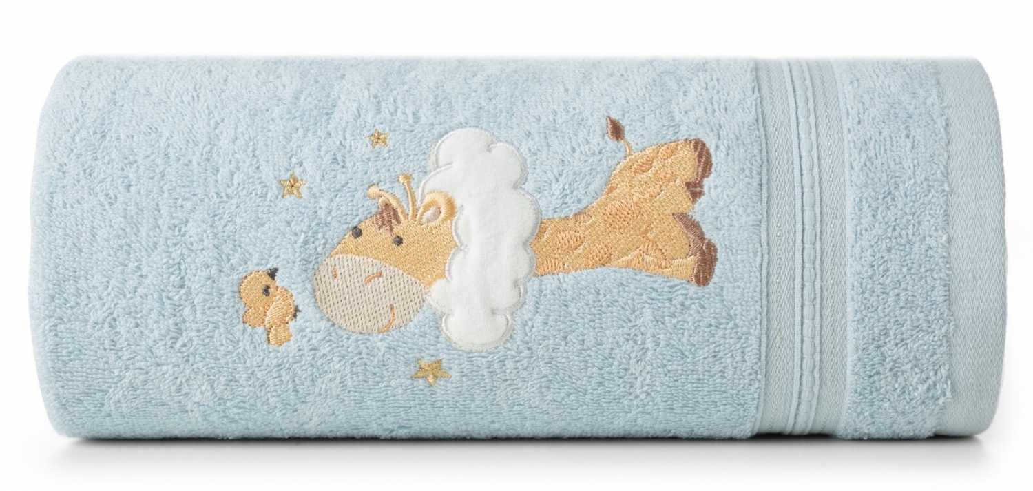 Detský uterák BABY 50x90cm modrý s obláčikom