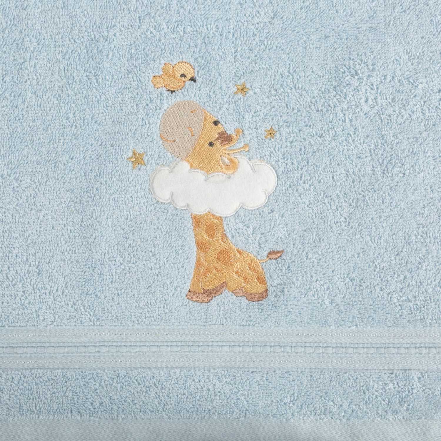 Detský uterák BABY 50x90cm modrý s obláčikom