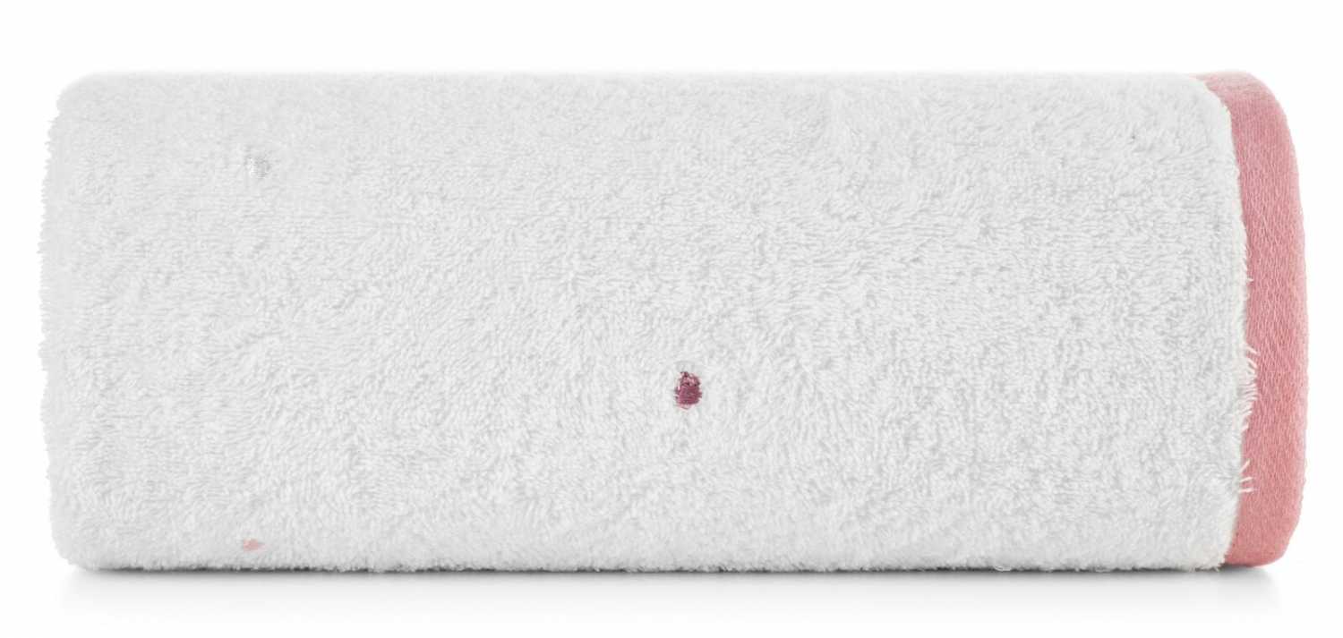 Detský uterák BABY 50x90cm biely/ružový
