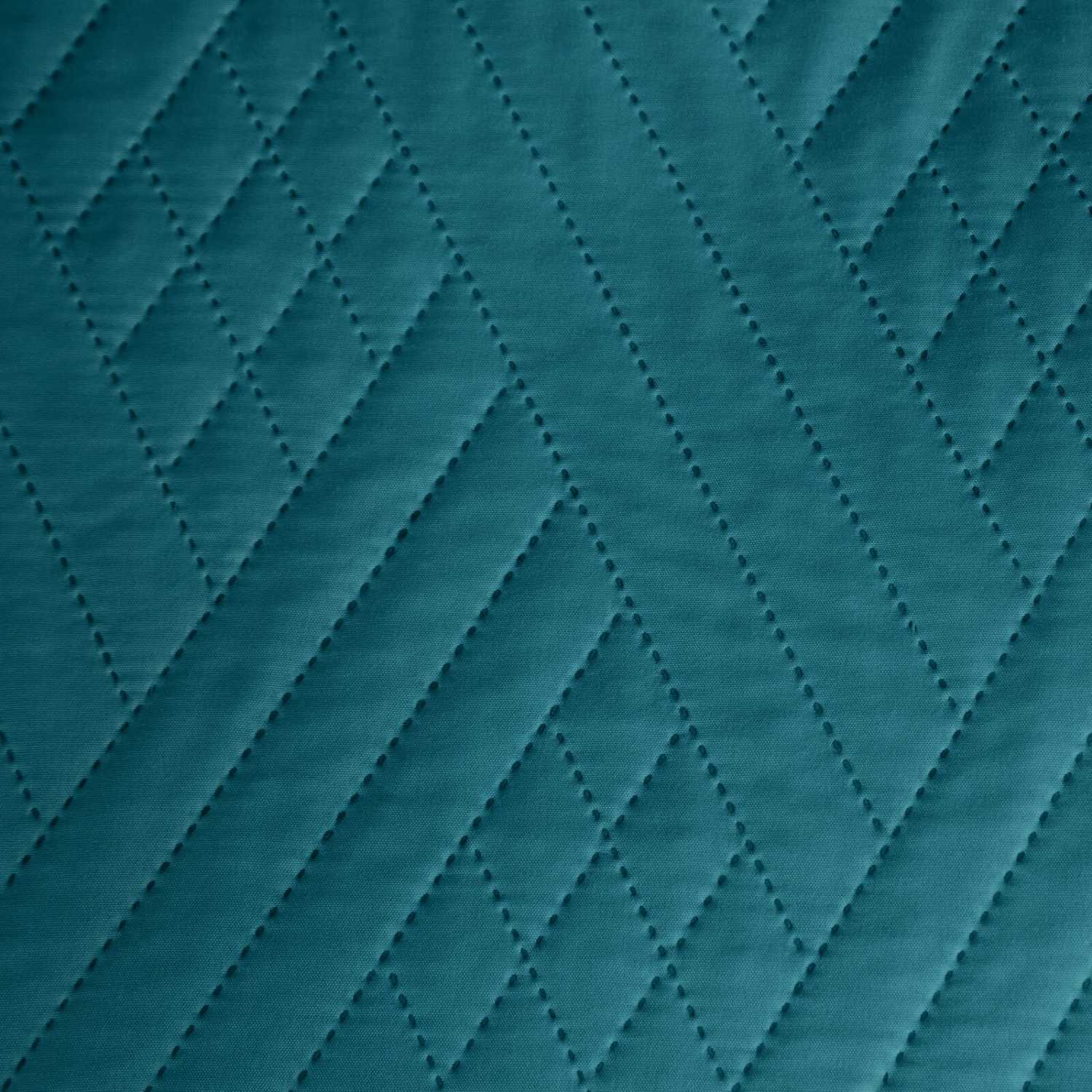 Sada prehoz na posteľ BONI1 200x220cm tmavý tyrkysový a obliečky 40x40cm, 2 ks