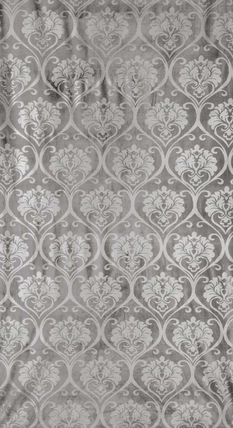 Zamatový záves DAMASK oceľový/strieborný, 300cm