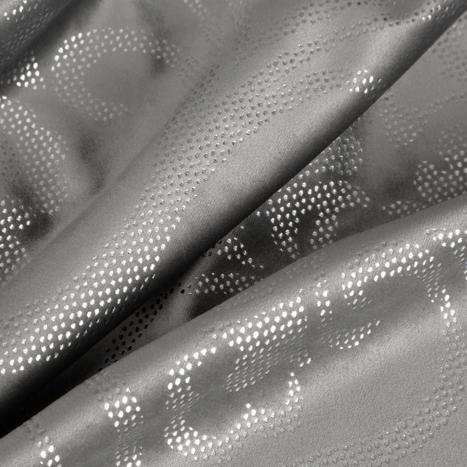 Zamatový záves DAMASK oceľový/strieborný, 300cm