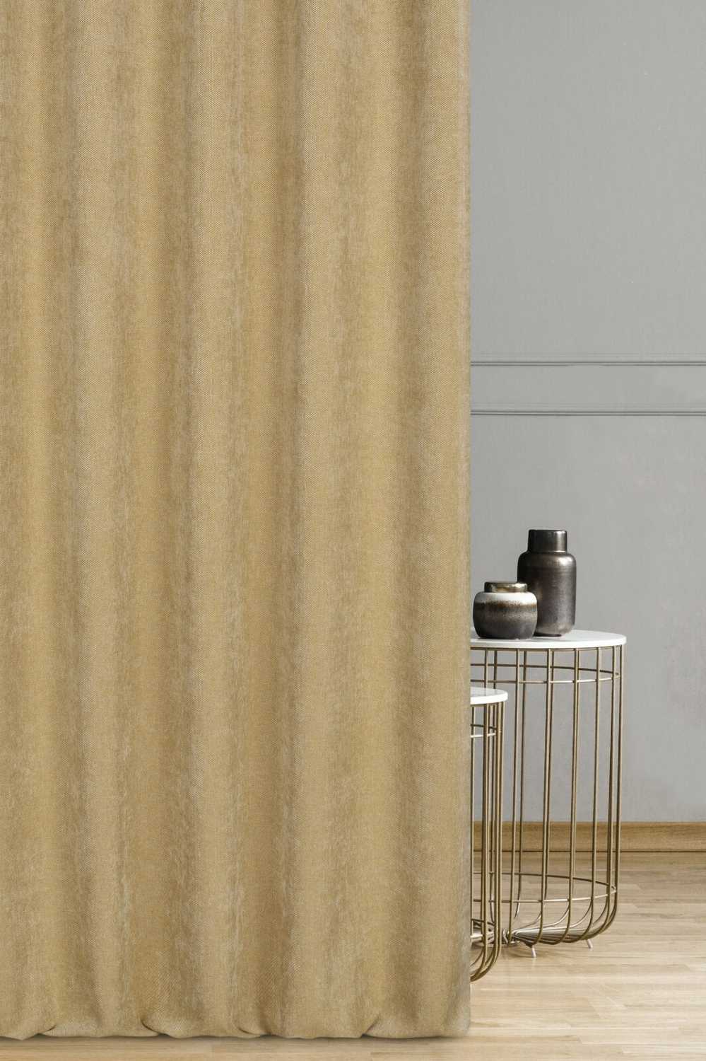 Šenilový záves BURY latté, 300cm