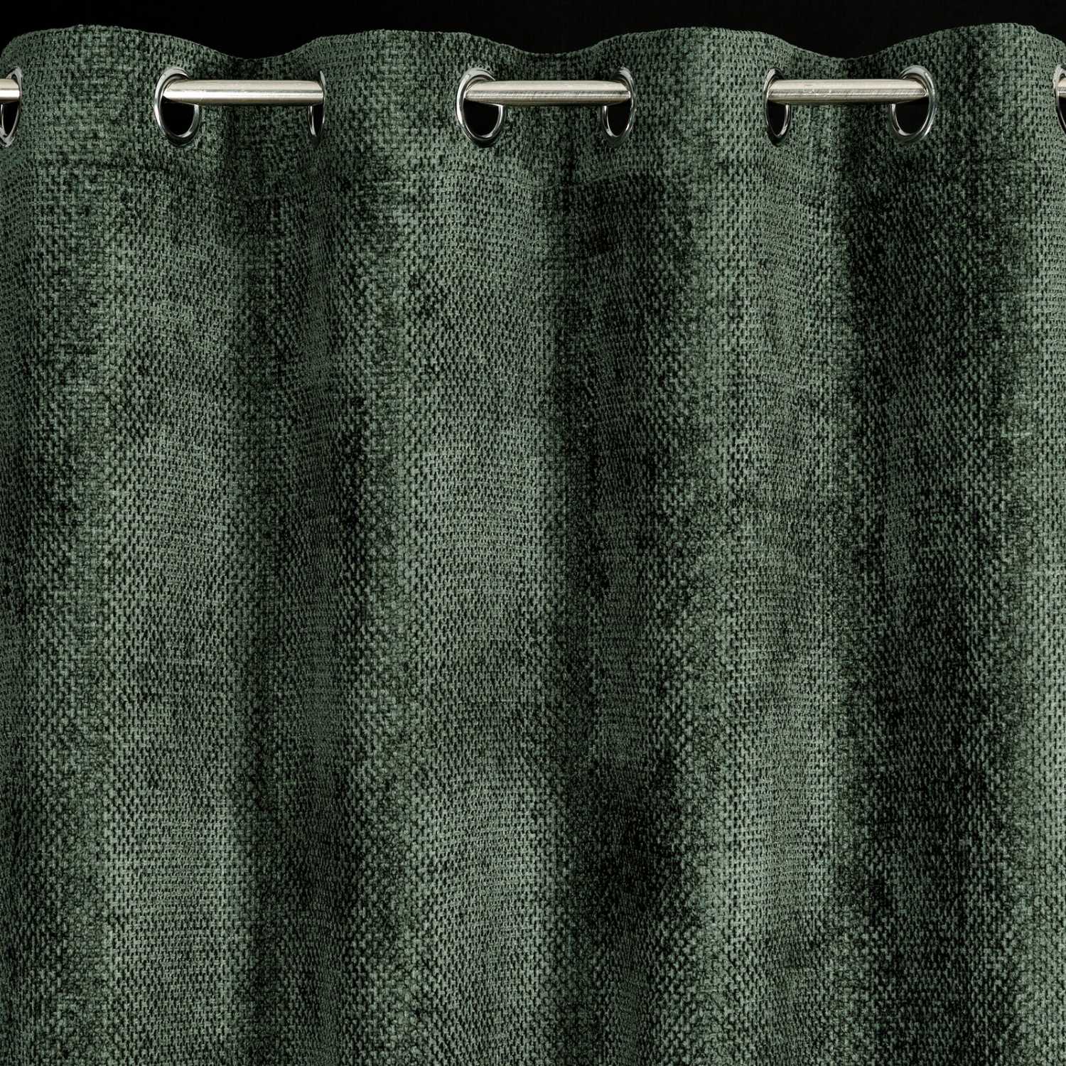 Záves ALETA na krúžkoch 135x250cm tmavozelený