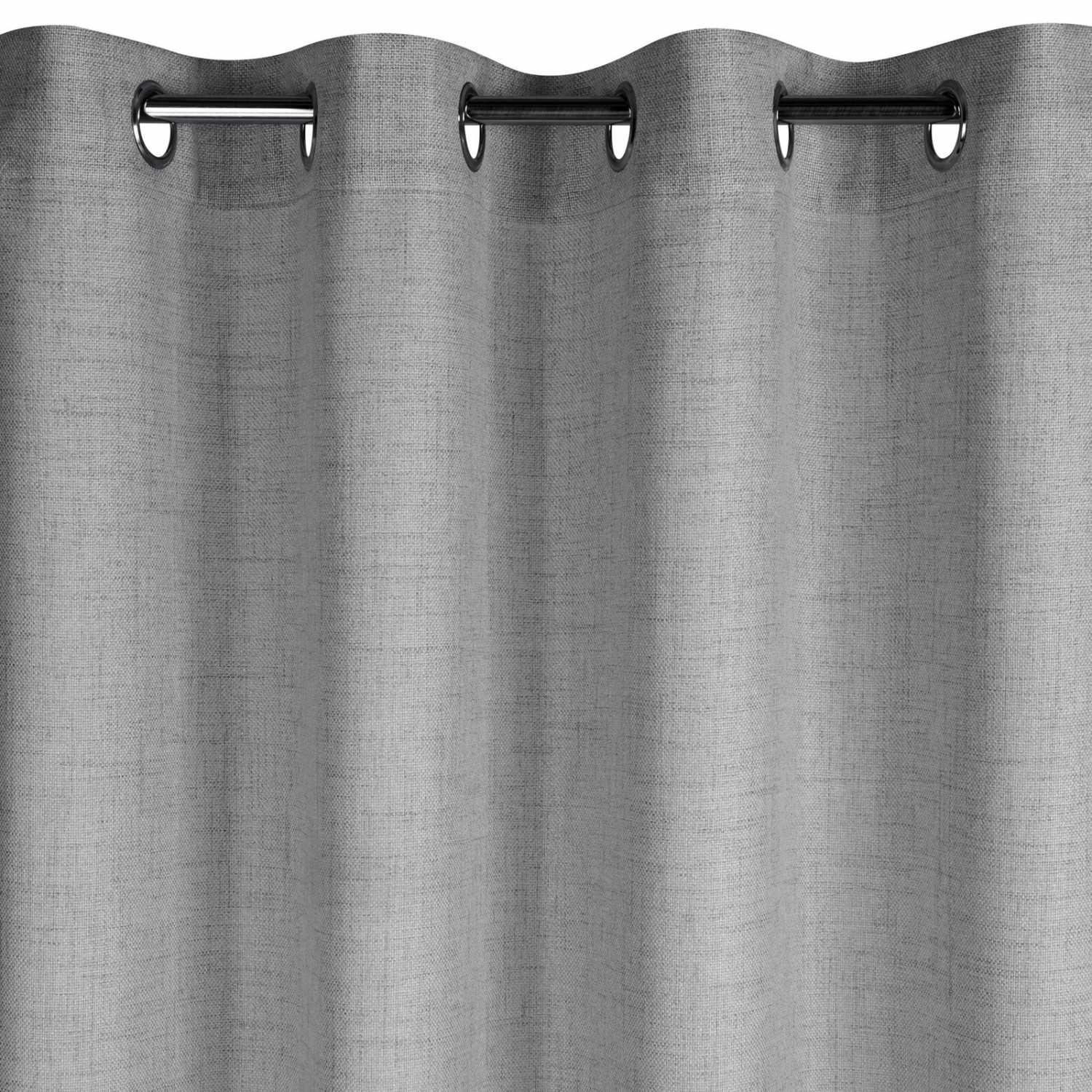 Záves JULA na krúžkoch 140x250cm strieborný