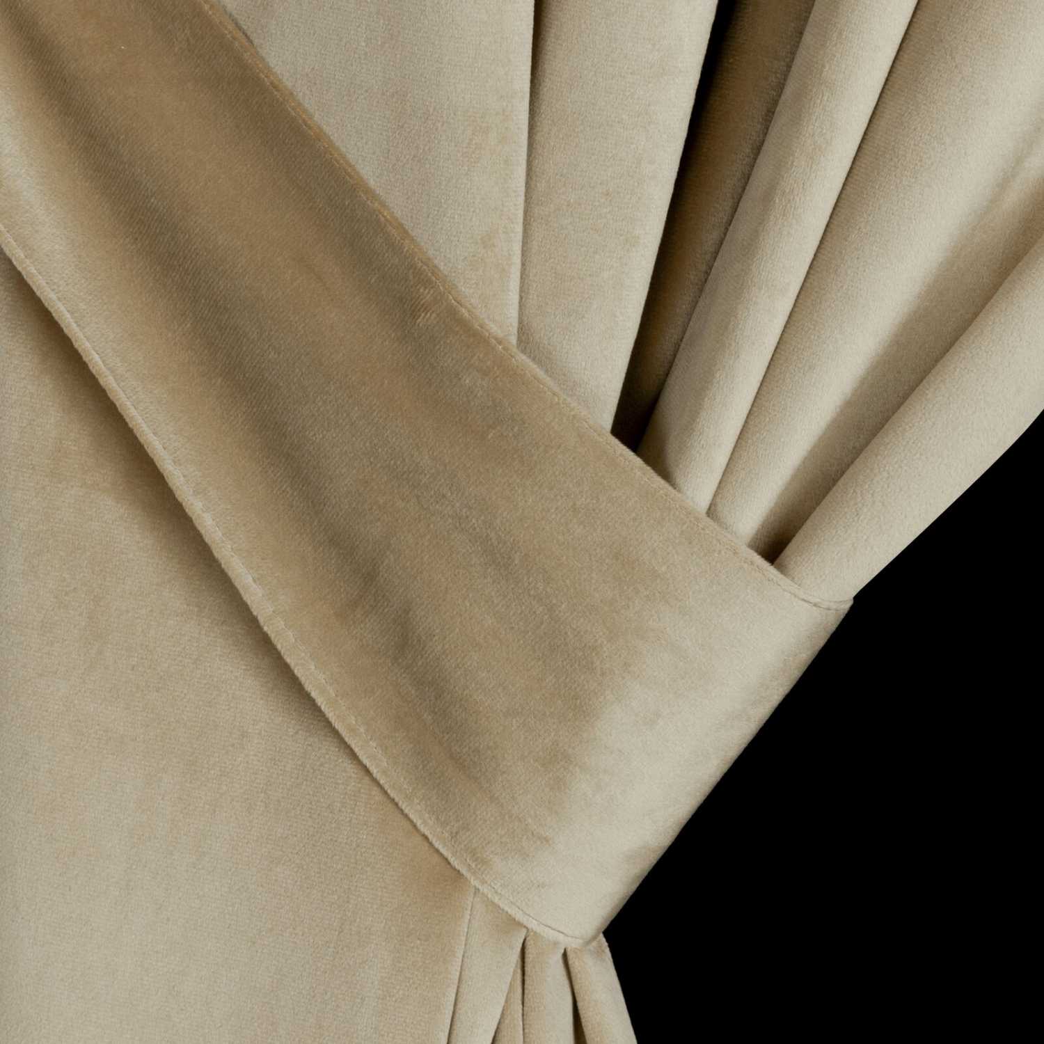 Záves ANTARA na krúžkoch s úchytkou 140x270 cm svetlobéžový