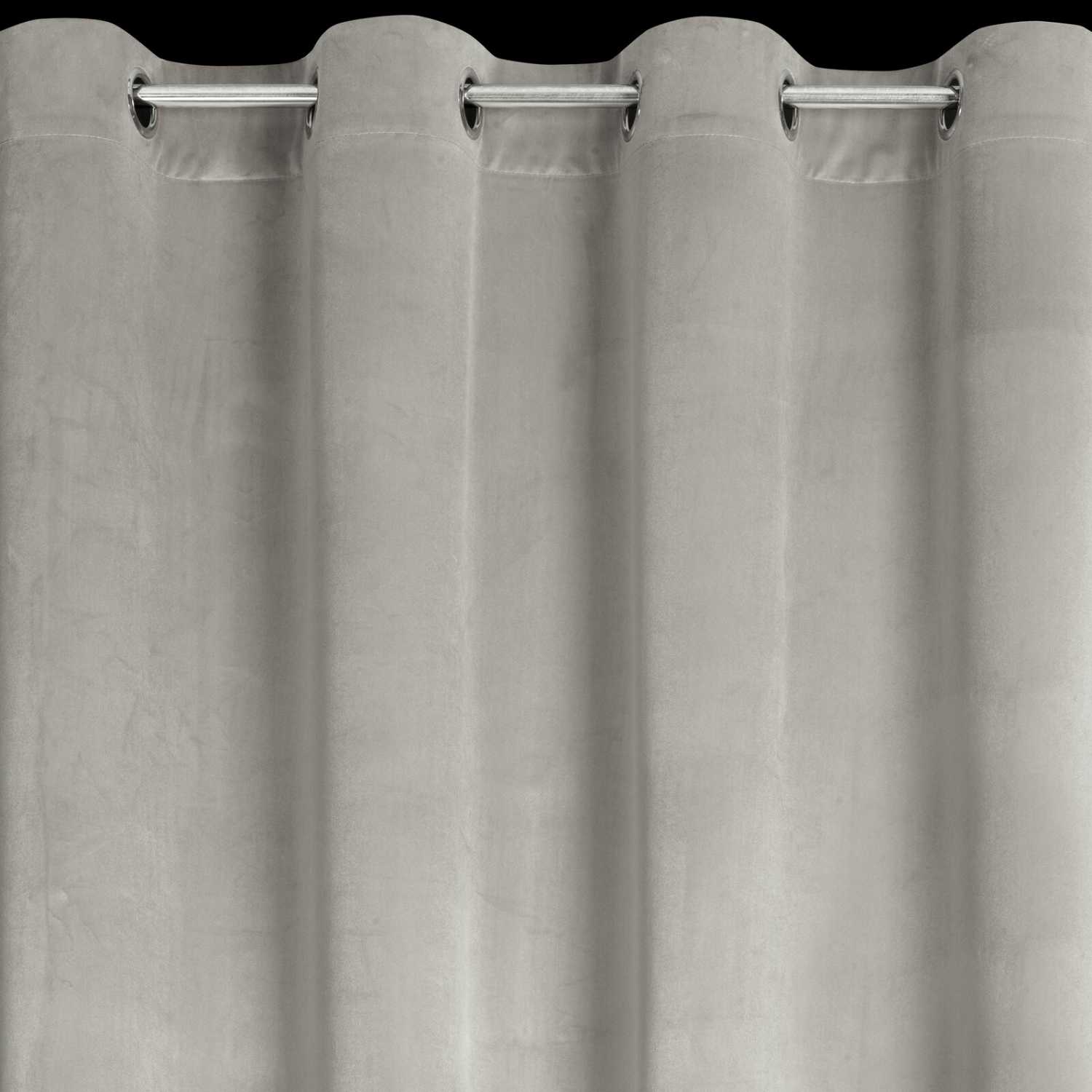Záves ANTARA na krúžkoch s úchytkou 140x270 cm svetlostrieborný