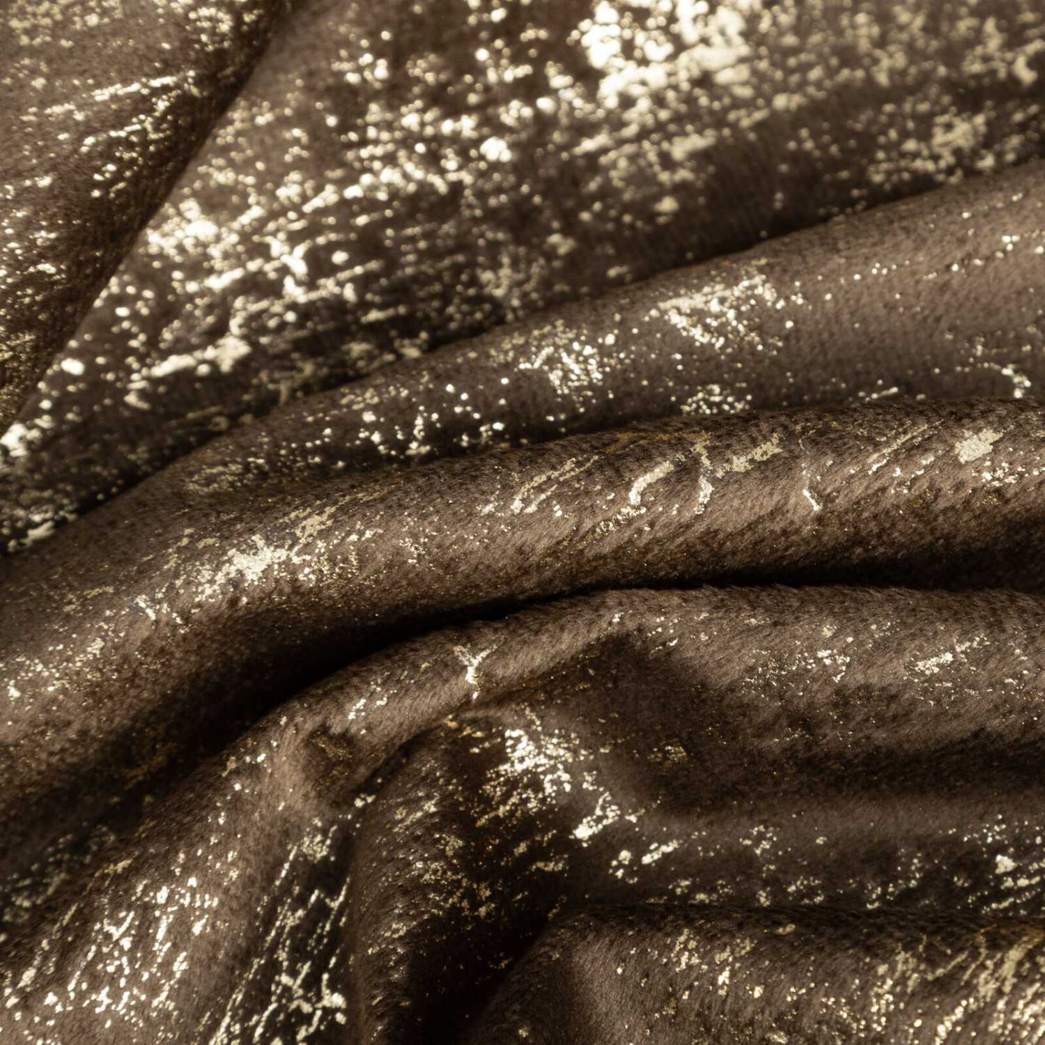 Záves ASTRID na krúžkoch 140x250cm tmavohnedý/zlatý