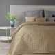 Zamatový prehoz na posteľ DIMON 220x240 cm béžový