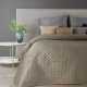 Zamatový prehoz na posteľ DIMON 220x240 cm béžový