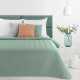 Prehoz na posteľ s ľanovou štruktúrou LEN3 200x220 cm zelený