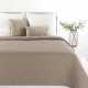 Prehoz na posteľ s ľanovou štruktúrou LEN4 220x240 cm strieborný