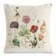 Gobelínová obliečka na vankúš 45x45cm s lúčnymi kvetmi a margarétkami