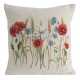 Gobelínová obliečka na vankúš 45x45cm s lúčnymi kvetmi a margarétkami