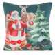 Vianočná obliečka na vankúš SANTA 45x45cm zelená/červená