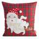Vianočná obliečka na vankúš SANTA CLAUS 45x45cm červená/zelená