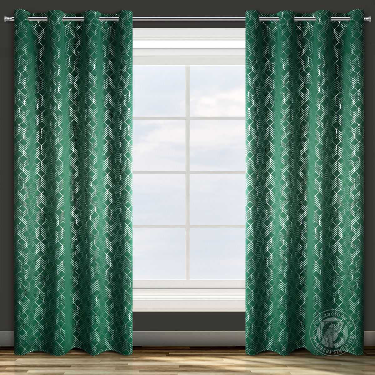 Záves POLI na krúžkoch zelený 140x250 cm