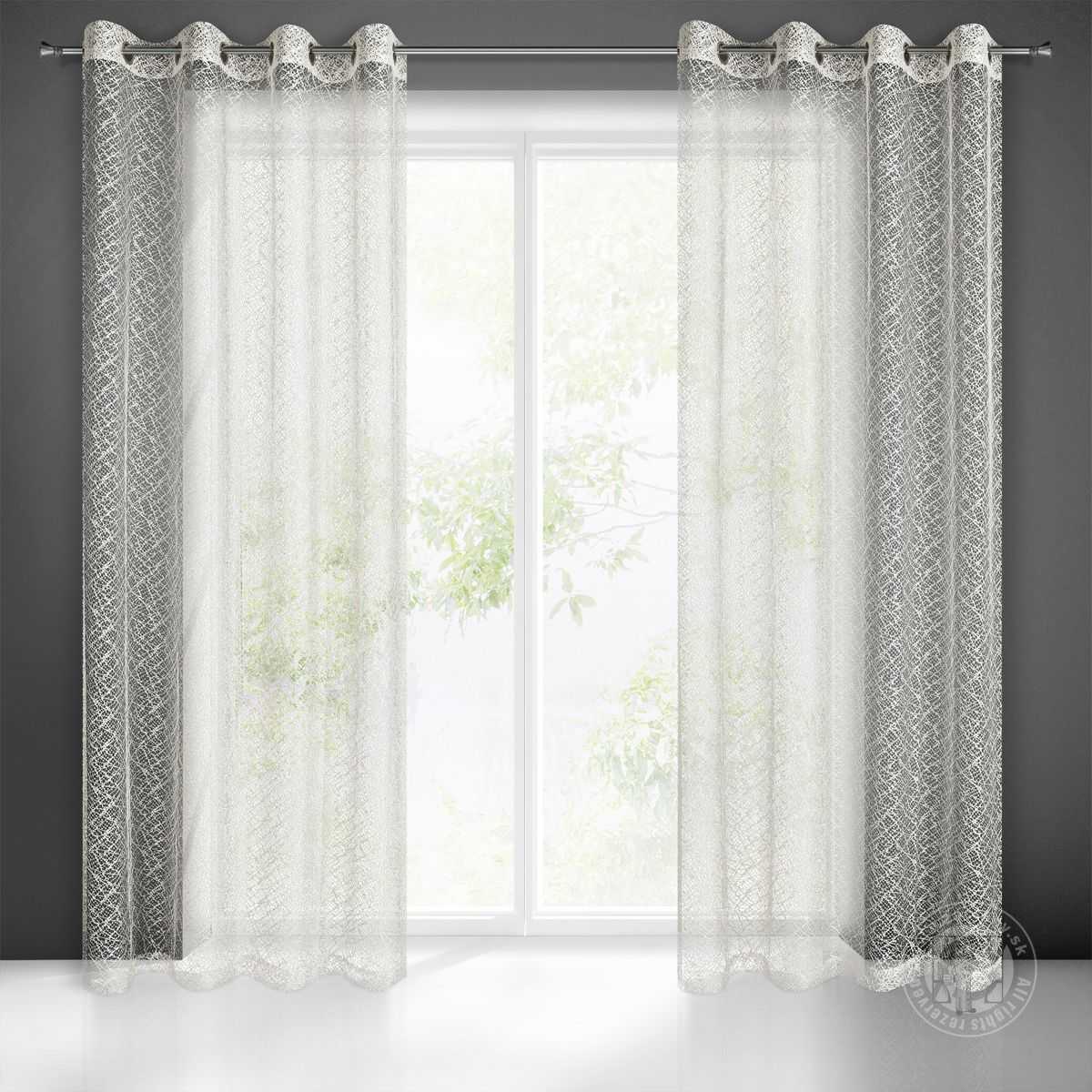 Záclona AMANDA na krúžkoch krémová 140x250cm