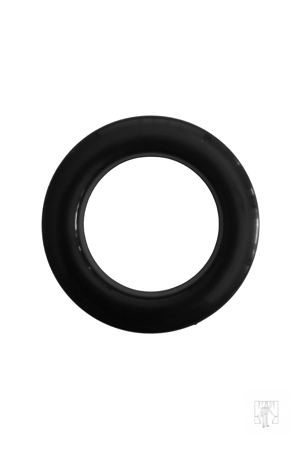 Plastový krúžok na závesy - čierny