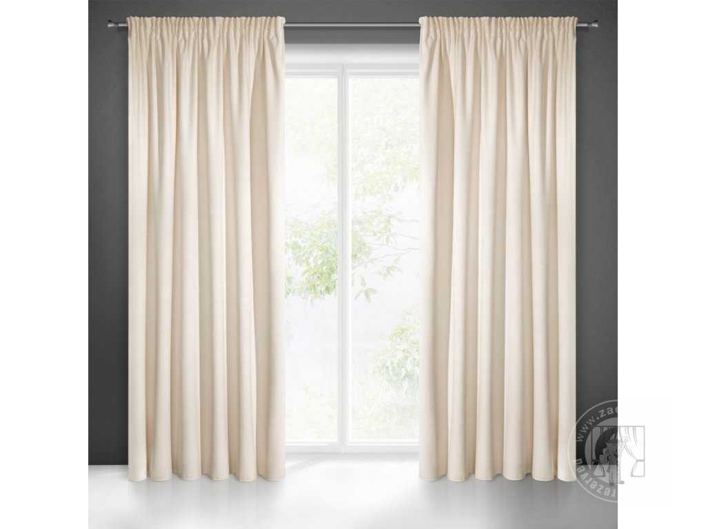 Záves RIA na páske béžový 140x270cm