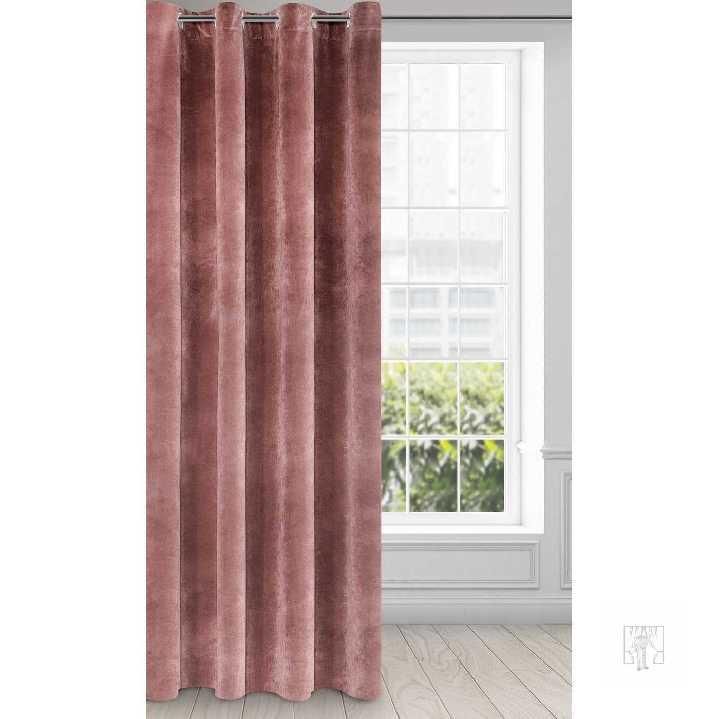 Záves RIA na krúžkoch staroružový 140x250cm