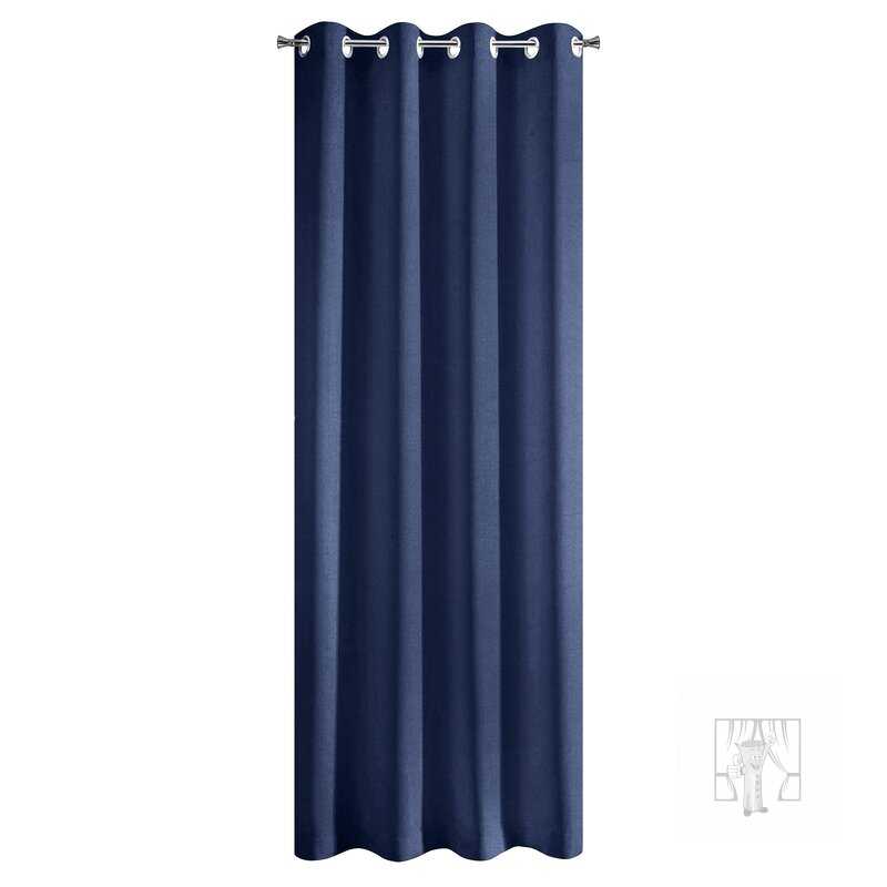 Záves RITA na krúžkoch tmavomodrý 140x250cm