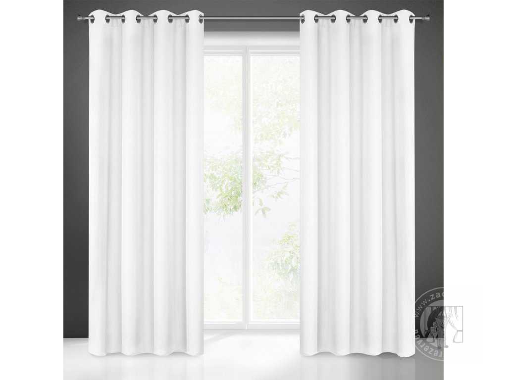 Záves RITA na krúžkoch biely 140x250cm