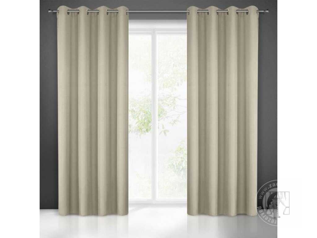 Záves RITA na krúžkoch cappuccino 140x250cm