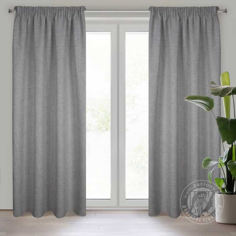 Záves JULA na páske sivý 140x270cm