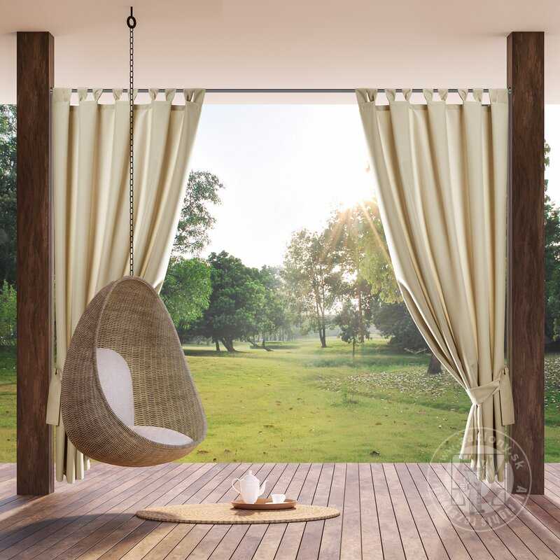 Záves na terasu GARDEN na pútkach béžový