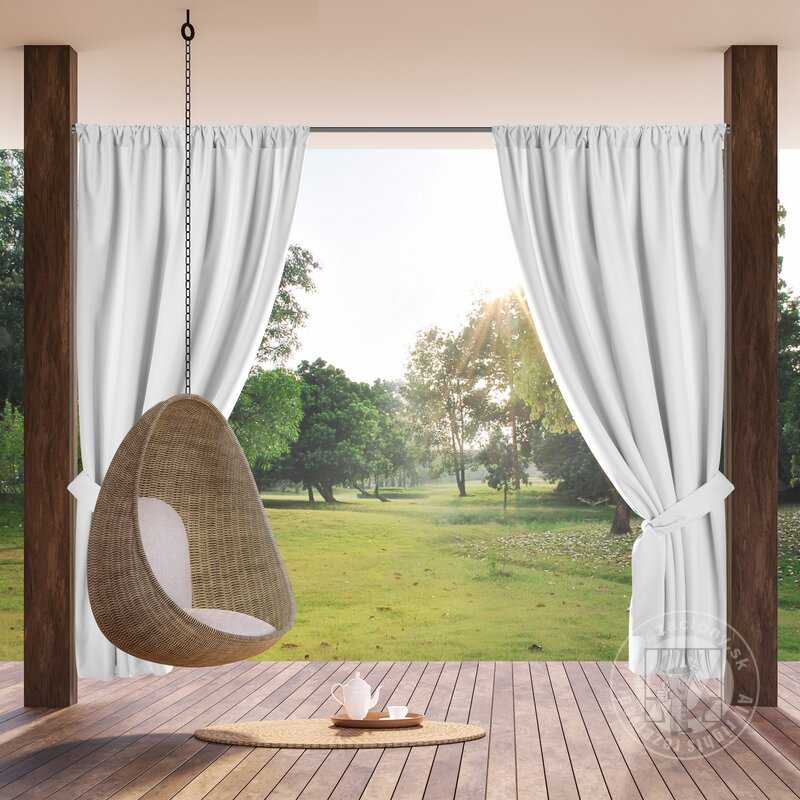 Záves na terasu GARDEN s tunelom 155x200 cm biely