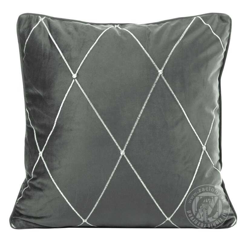 Obliečka na vankúš PIERRE CARDIN MARGO 45x45cm sivá/strieborná