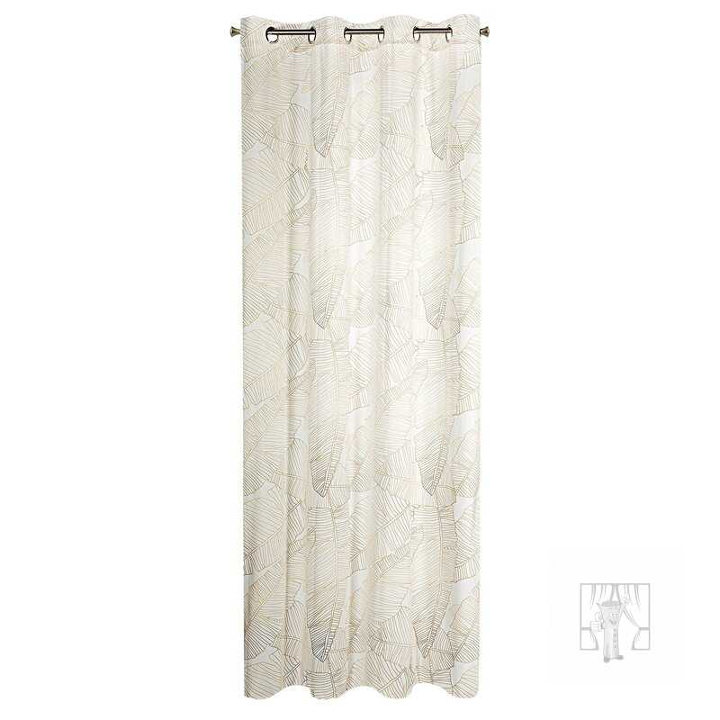 Záves LUNA na krúžkoch biela/champagne 140x250cm