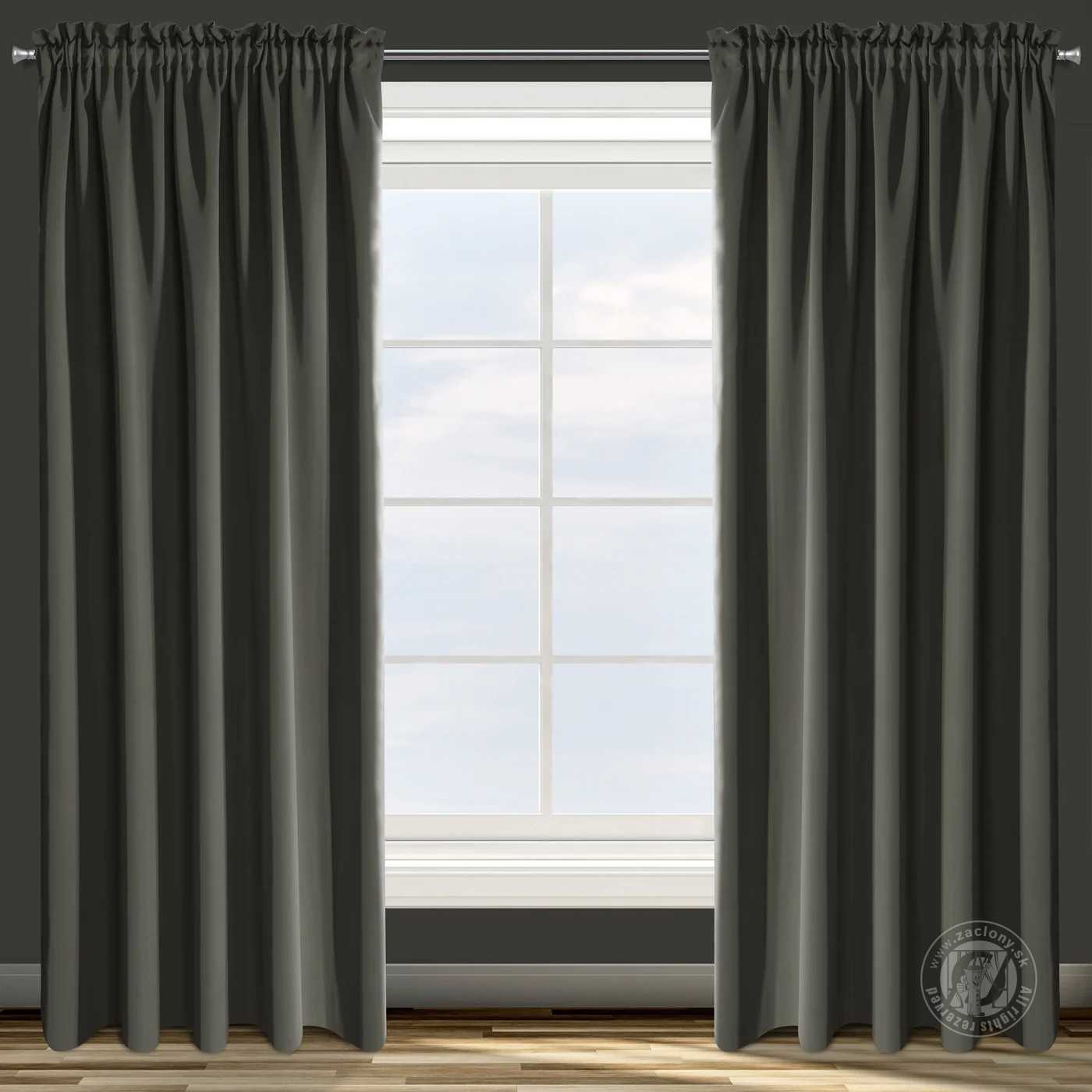 Záves PARISA na páske grafitový 135x270cm