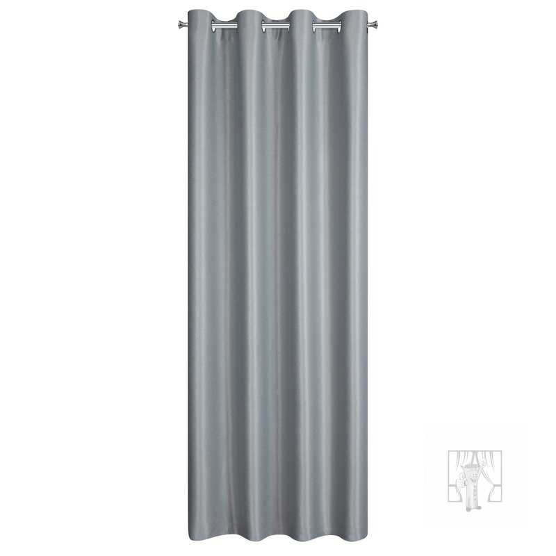 Záves SELINA na krúžkoch sivý 140x250cm