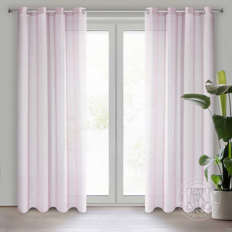 Záclona ESIM na krúžkoch ružová 140x250cm