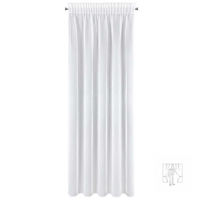 Záclona MIREA na páske biela s lesklou niťou 140x270cm
