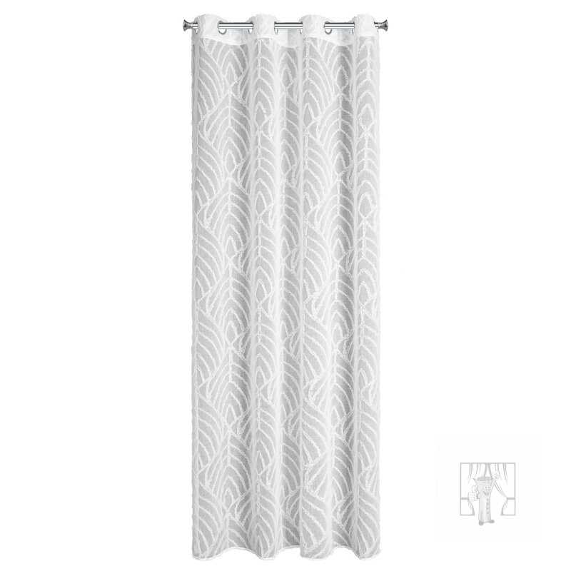 Záclona BLAIR na krúžkoch biela 140x260cm