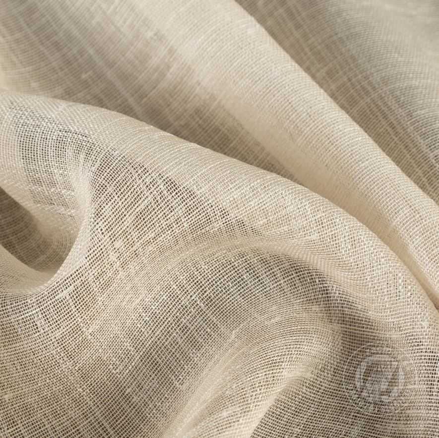 Záclona metráž 43050 s prímesou ľanu krémová, 290cm