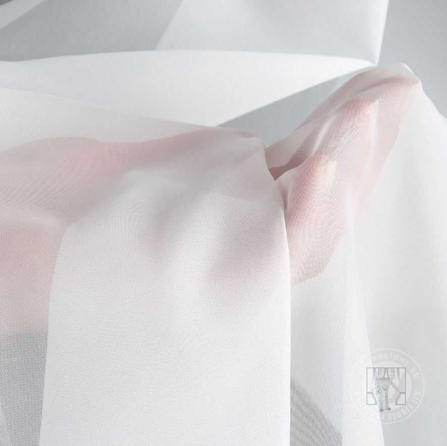 Záclona metráž 1002 biela