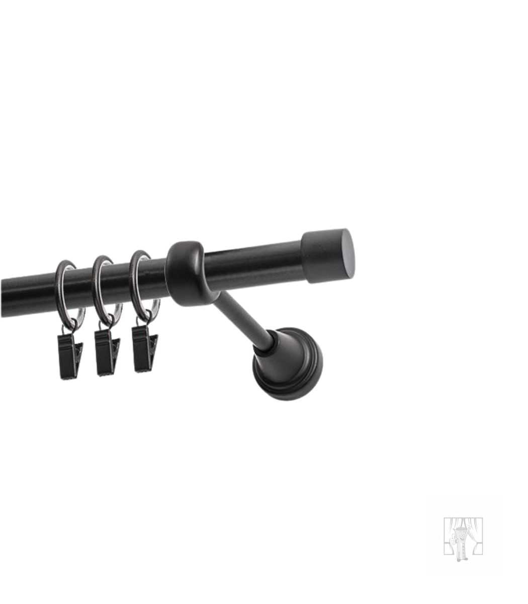 Kovová garniža PULLO Čierna matná