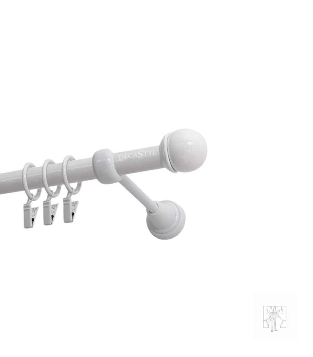 Kovová garniža TODI Biela lesklá