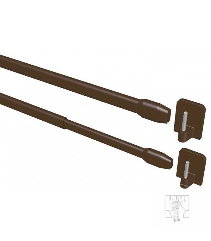 Vitrážková výsuvná tyč - 2 ks/bal Hnedá