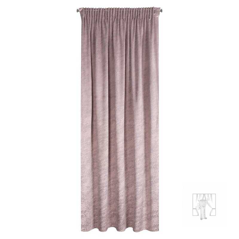 Záves RIVA na páske ružový 140x270cm