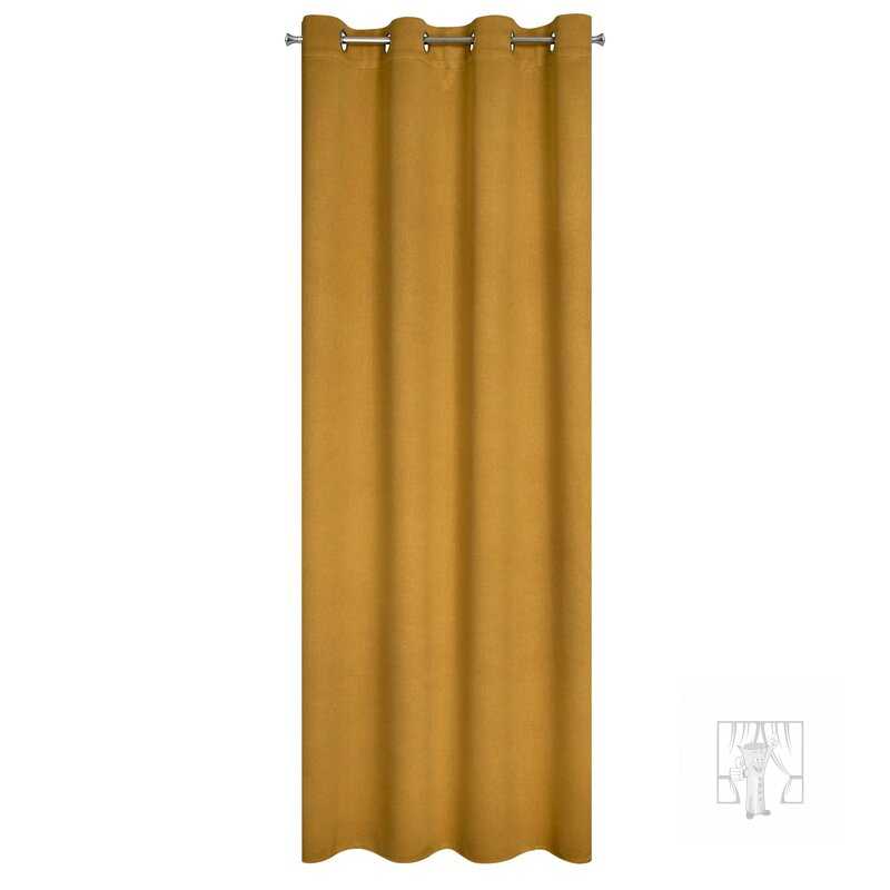 Zatemňovací záves CARLO na krúžkoch 135x250cm medový