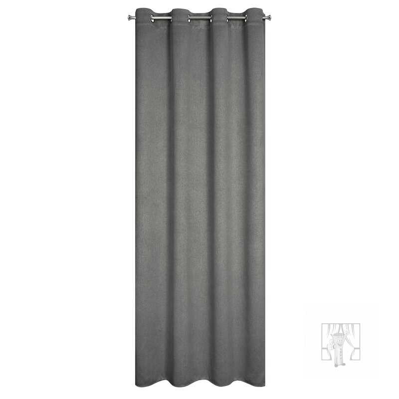 Zatemňovací záves CARLO na krúžkoch 135x250cm popolavý