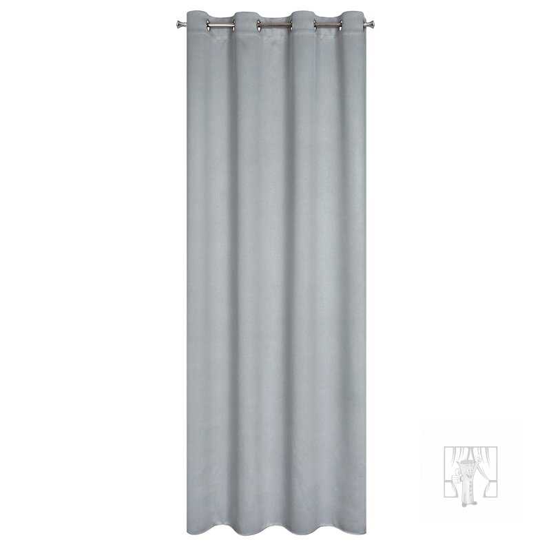 Zatemňovací záves CARLO na krúžkoch 135x250cm sivý